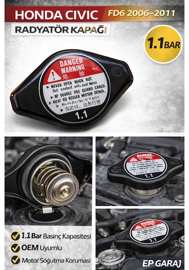 Honda Vtec Fd6 Oem  1.1 Bar Radyatör Kapağı -