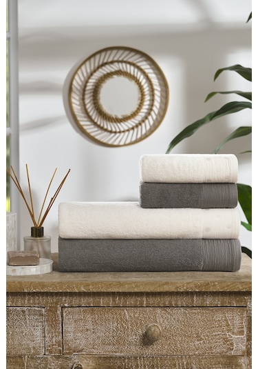 Özdilek Point Havlu Seti 480030 Antrasit