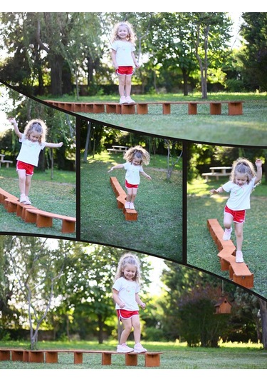 Mandu Ahşap Denge Platformu Denge Tahtası Ahşap Rengi