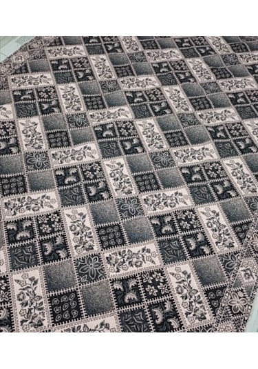 Savan Dokuma Halı Örtüsü 6m² 200 300 Kale Siyah&pudra Siyah - Pudra