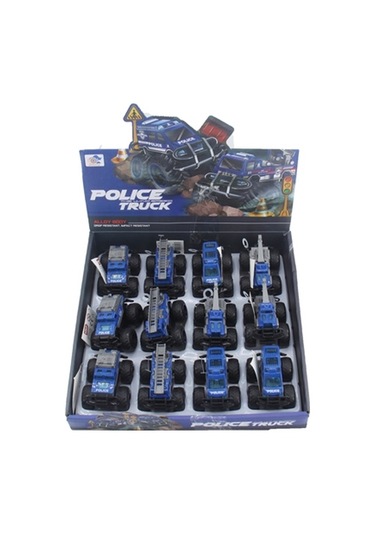 779-69 Duble Sürtmeli Metal Dıecast Polis Renkli