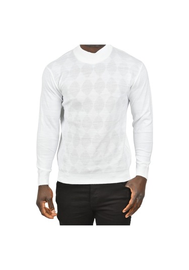 Deepsea Erkek Beyaz Dar Kesim Baklava Desenli Yarım Boğazlı Yaka Triko Yarım Balıkçı Yaka Kazak 2505506 Beyaz Deepsea Erkek Beyaz Dar Kesim Baklava Desenli Yarım Boğazlı Yaka Triko Yarım Balıkçı Yaka Kazak 2505506 Beyaz