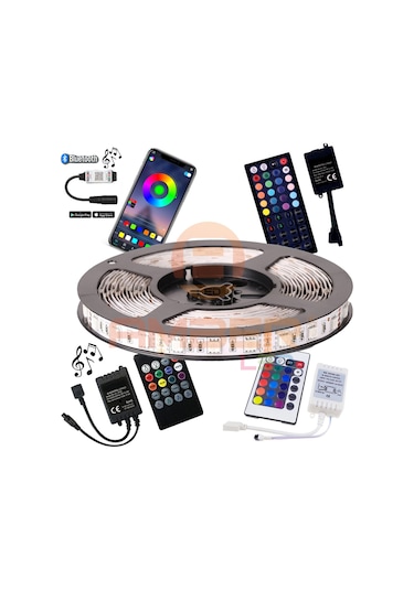 Rgb Şerit Led Tak Çalıştır Set 1-2-3-4-5-6-7-8-9-10 Metre