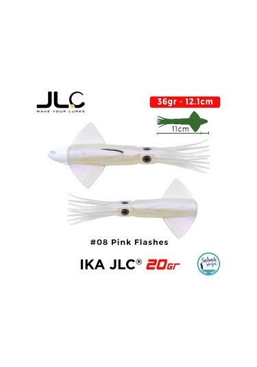 Jlc Ika 20 Combo Set 36gr 12.1cm 08 Pink Flashes 2+1 Silikon Kalamar
