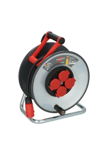 Brennenstuhl Professional Steelcore Serisi H07rn-f 3g2.5 Kablolu Sigorta Şalterli Ip44 Lisanslı 25 Metre Makaralı Priz