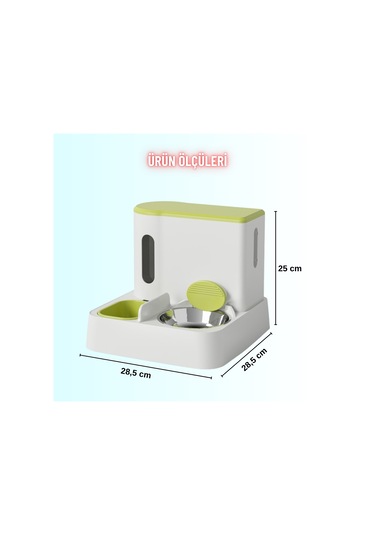 Kedi Köpek Mama Ve Su Kabı Paslanmaz Çelik Kase Otomatik Su Denge Akıcı Mama Besleme Kolay Temizlik