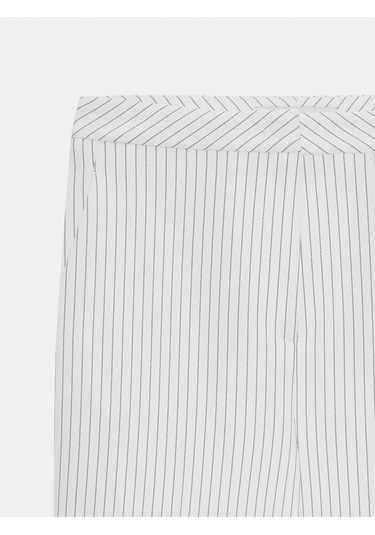 Dilvin 72660 Yırtmaçlı Paça Pantolon-beyaz Beyaz