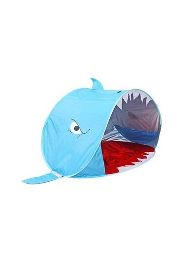 Pazly Up Pop Plaj Mekan Mavi Koruma Köpekbalığı Desenli Güneş Çocuk Çadırı Bebek İçin Ji Mavi Mavi