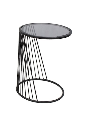 Marmara Dekoratif Siyah Yan Sehpa 2'li