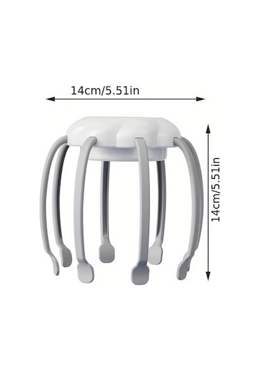 Fochsia 3 Mod Radyo Elektrikli Kafa Masaj Aleti, 8 Parmaklı Şık Ve Hediye Siyah Siyah