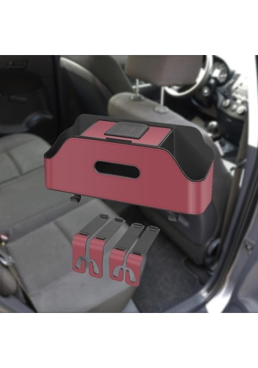 Trendooze Homyl Araba Arka Koltuk Koyu Kırmızı Organizatörü