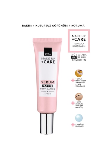 Make Up + Care 3ü 1 Arada Mat Serum Fondöten 30 Ml. 120n Porcelain 0