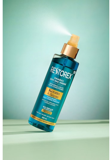 Restorex Keratin & Argan Onarıcı Sıvı Saç Bakım Kremi 200 Ml - Yıpranmış Ve Hasar Görmüş Saçlar