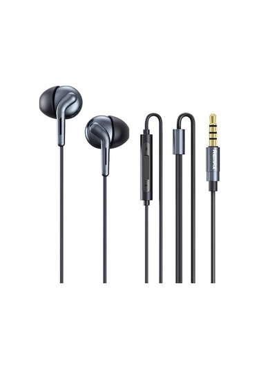 Rogfer Remax Rw-595 Kulak İçi Çift Hareketli Bobin Kablolu Kulaklık Hd Ses Bas Kulaklık Mikrofonlu Arama Mü B - Mavi