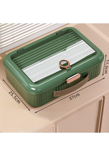 Homyl Belge Saklama Kutusu Çok Katmanlı Dosya Düzenleyici Yeşil