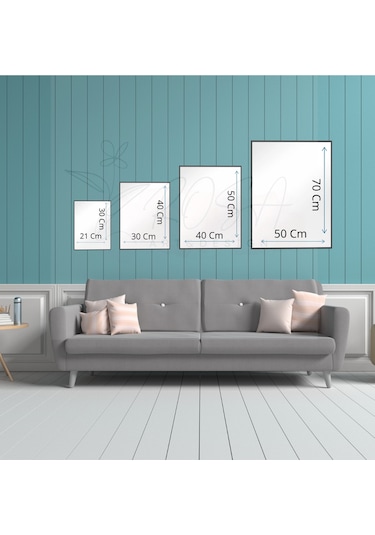 Tablo Ahşap Çerçeveli Tablo Çerçeveli Poster Geyik Tablosu Hayvan Temalı Tablo