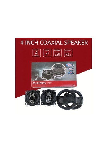 Xuweiwei Q-pertors 4 Yönlü 220w Max Güç Black 4 Inç Araç Hoparlörü Toz Kılıfı Ve Kablo İle Kolay Kurulum Dayanıklı Ses Sistemi