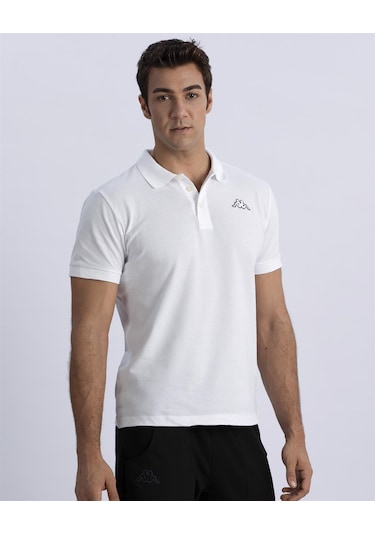 Kappa Logo Maltax 2 MSS Erkek Regular Fit Polo Yaka Tişört Beyaz