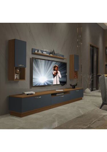 Decoraktiv Trendstyle 270da Mdf Tv Ünitesi Tv Sehpası Ceviz - Antrasit
