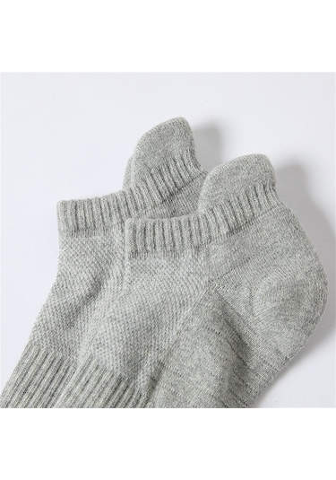 Monyee Erkekler İçin Pamuklu 8 Çift Paketli Spor Çorap - Teri Emici, Kokudan Koruyucu, Ağ Desenli Kısa Bilekli Beyaz