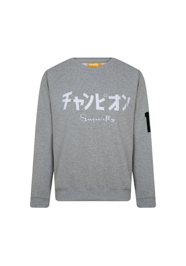 Superfly Bisiklet Yaka Erkek Sweatshirt Spf101232313408 Gri