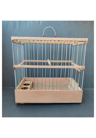 Çotanaklar Kafes Ahşap Tel Geçme Izgaralı Kafes 28 x 27 x 17 CM