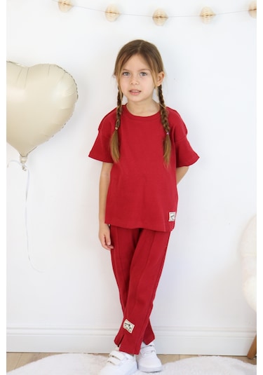 Miababy Paça Yırtıklı Takım Bordo
