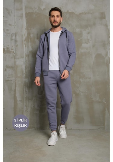 Mysport Erkek 5016 Eşofman Takımı GRİ MELANJ