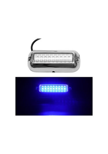 Youtek Gemi Kullanıma Uygun 27 Led Mavi Işık, Paslanmaz Çelik, Ip68 Su Geçirmez, Dc12v, 3.5w, 120 Açılı
