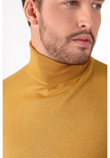 Ferraro K.Sarı Balıkçı Yaka Pamuk Kazak Sarı