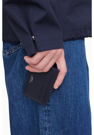 A.p.c André Unisex Deri Kartlık Koyu Lacivert 1