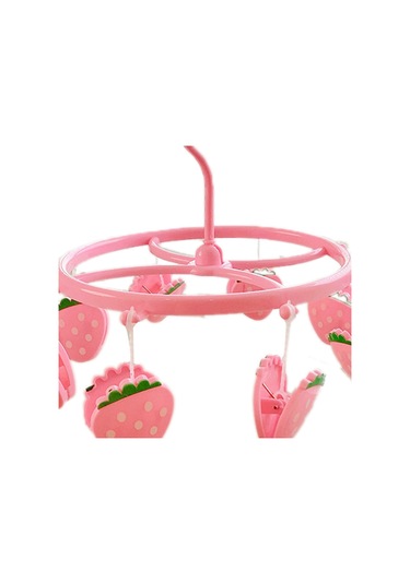Çorap, İç Çamaşırı, Küçük Giysiler İçin Pembe Çilek Plastik Askılı Kurutma Askısı Diğer
