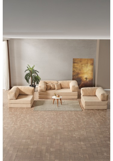 Legom Avanos Aktivite Koltuğu Yatak Olabilen Çok Amaçlı Kanepe Koltuk Takımı Bej Bej