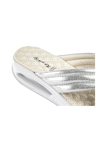 Muya Glance Air Max Tabanlı Anatomik Kadın Terlik Gümüş Renk Gümüş