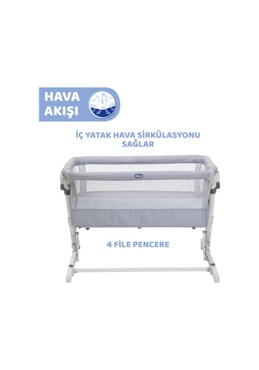 Chicco Next2me Pop Up Anne Yanı Beşik 07079299720000 Gri