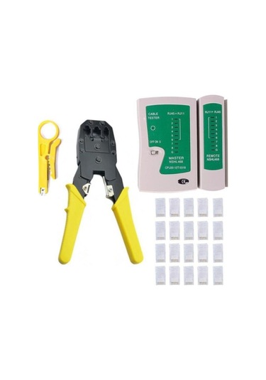 Network Kurulum Seti 3 Lü Pense Seti + Test Cihazı + 100 Adet Rj45 Konnektör + Kep Kep