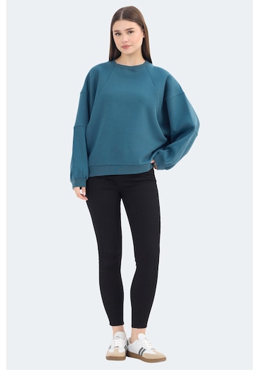 Slazenger Vıa 2 Li Set Kadın Sweatshırt Petrol - Gül