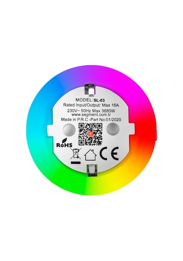 S-link Sl-03 16a Akım Korumalı Akıllı Priz Rgb Işıklı 2.4 G Wifi Tuya Destekli Yok