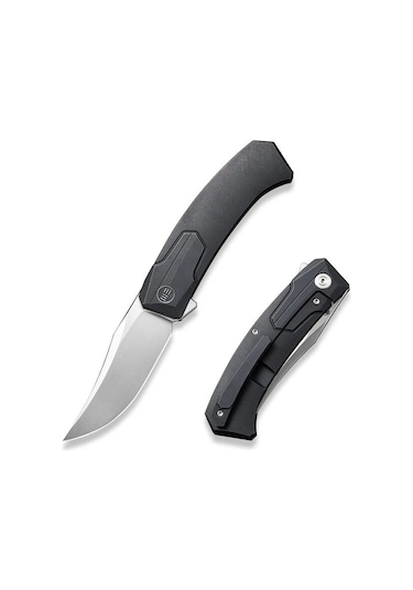 We Knife Shuddan Black Titanium Handle Satin Finished Cpm 20cv Blade Kamp Çakı Siyah