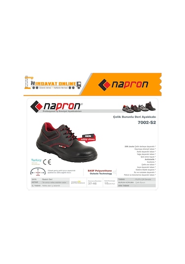 Napron Çelik Burunlu Deri İş Ayakkabısı