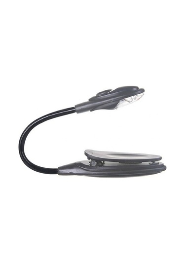 Novahub Gri Led Kitap Lambası Mini Klip Bükülebilir Seyahat Yatak Odası Kelepçe Yurt Okuma Işığı Hediye Gri Gri