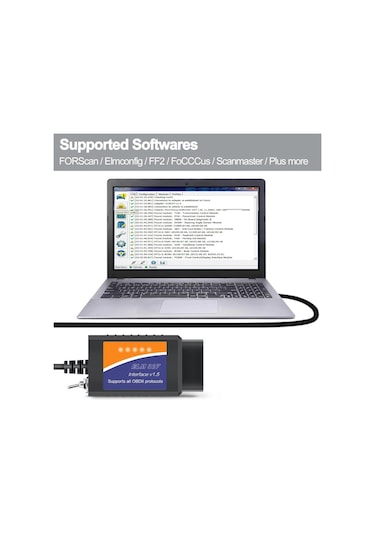 Elm327 Usb V1.5 Obd2 Araç Arıza Tespit Cihazı Ford Tam Uyumlu