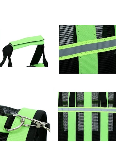 Cbtx Katlanabilir Mesh Nefes Alabilen Evcil Hayvanlar Taşınabilir Çapraz Taşıma Çantası Dışarı Çıkıyor, Boyut: M Gül Kırmızı