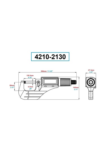 Dasqua 125-150Mm Dijital Dış Çap Mikrometresi 4210-2130