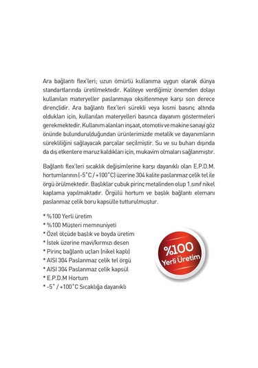 Bağlantı Hortumu 1/2'1/2 50 Cm