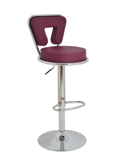 Bürocci Virago Bar Sandalyesi - Mor Deri - 9540S0124 Çok Renkli