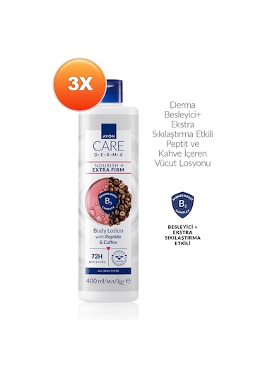 Avon Care Dermanourish + Extra Firm Vücut Losyonu 400ml Üçlü Paket
