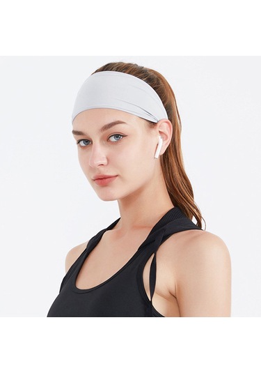 Kaymaz, Hızlı Isı Dağıtıcı, Nem Emici, Yumuşak Ve Nefes Alabilir Spor Yoga Bandı Fitness, Atletik, Açık Gri Çok Renkli