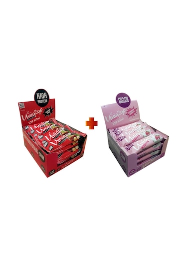 Chocodark Fındıklı Bitter 16 Tatlı Ekşi Pre-probiyotik 16 Toplam 32 Adet 38g.protein Bar