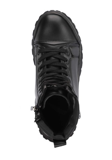 Esm Hertha Fermuarlı Kısa Bilek Kadın Bot Siyah